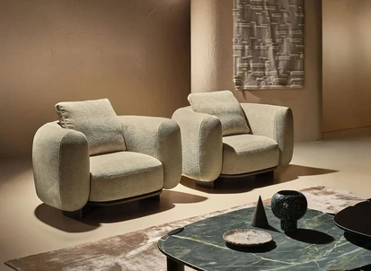 Poltrona Daku Lounge in tessuto imbottito di Nature Design