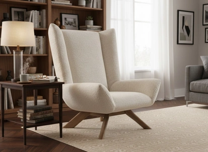 Poltrona Dalia in tessuto imbottito di Calligaris