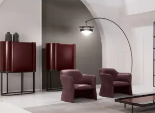 Poltrona in pelle Karina di Cantori