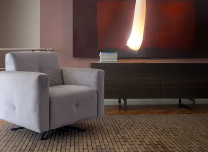 Poltroncina in pelle Nicolas di Calia