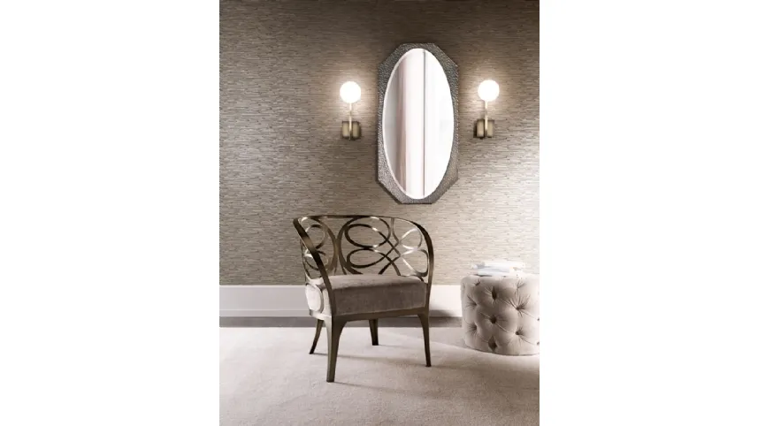 Poltroncina di design Noè con base e schienale in ferro di Cantori