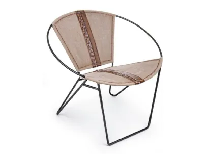Poltrona Rodeo in Tessuto Beige di Bizzotto