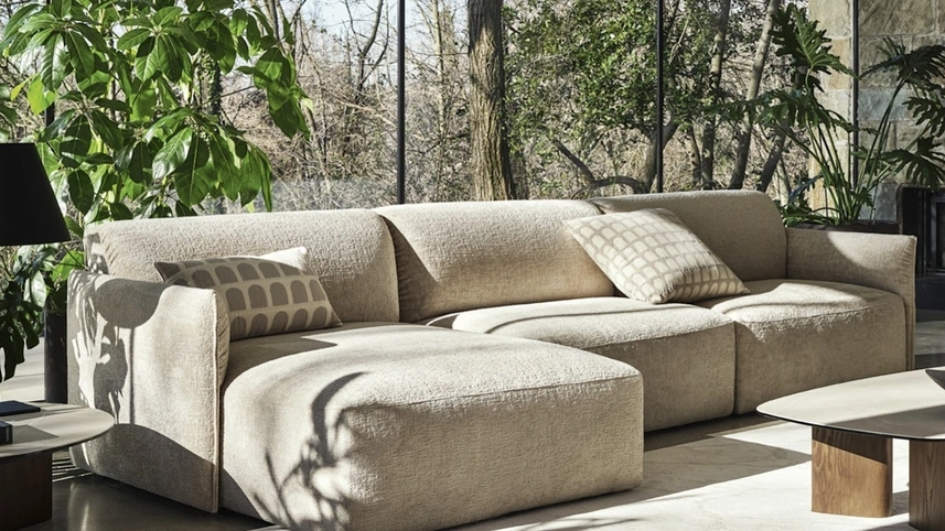 Divano con penisola Axis di Calligaris