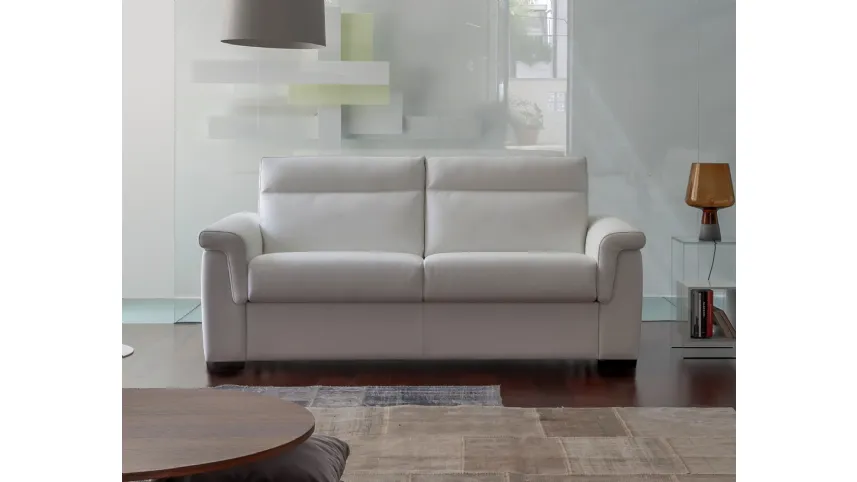 Divano Letto in pelle Beta_1 di Calia