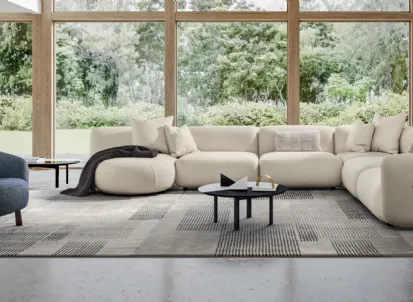 Divano con penisola Ginza di Calligaris