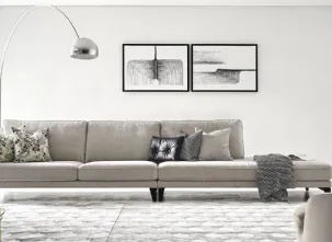 Divano accogliente rivestito in tessuto Queen di Calligaris