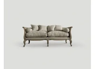 Divano DB001326 3 posti rovere rivestito lino di  Dialma Brown