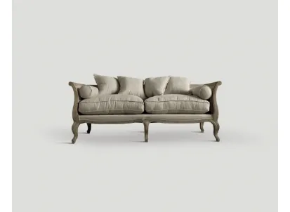 Divano DB001326 3 posti rovere rivestito lino di  Dialma Brown