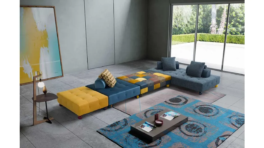 Divano componibile di design in tessuto L'Ego di Egoitaliano