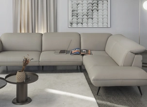 Divano angolare in pelle Mannequin di Calia