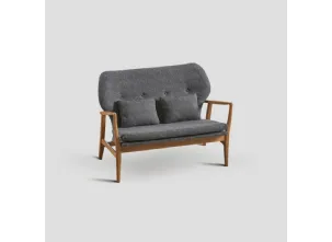 Divano Norfolk lineare rivestito in tessuto imbottito di Dialma Brown