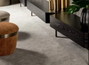 Pouf con anello in metallo Portofino di Cantori