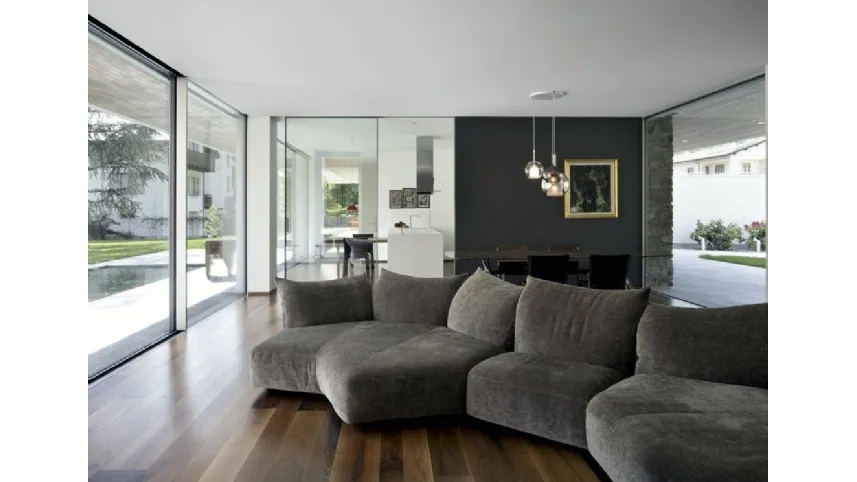 Divano di design con penisola Standard di Edra
