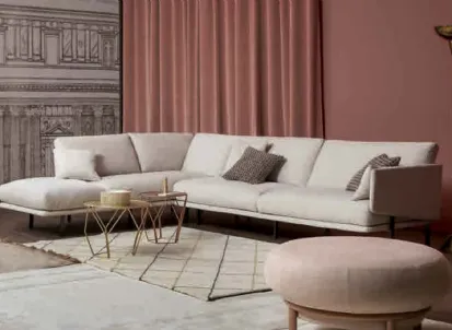 Divano ad angolo in tessuto Structure Sofa di Bonaldo