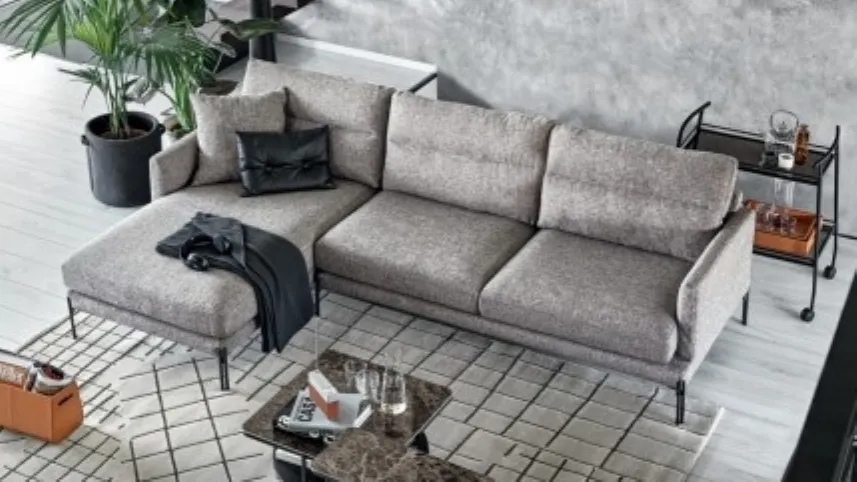 Divano con penisola Twin di Calligaris