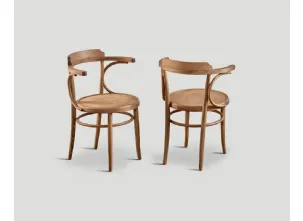 Sedia in legno massello con braccioli Ada di Dialma Brown