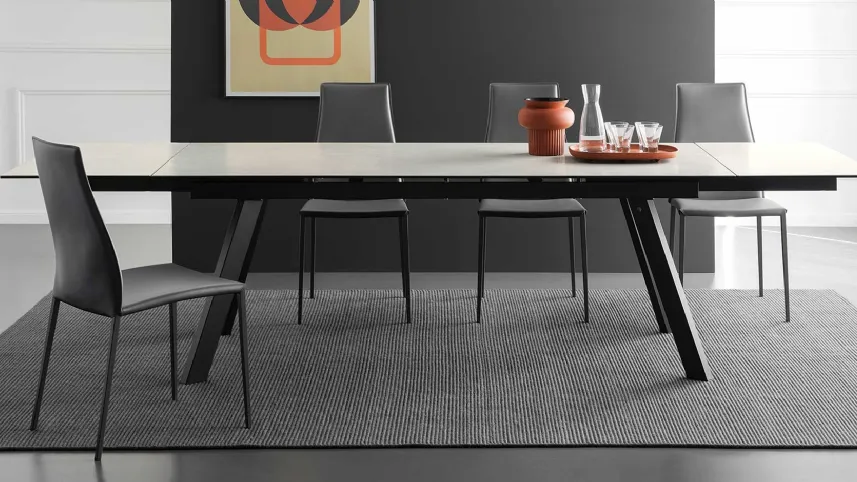 Sedia in cuoio Aida di Calligaris