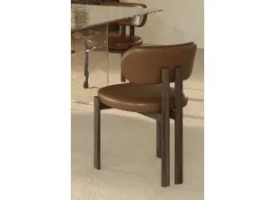 Sedia in pelle e struttura in legno Bay Wood di Nature Design