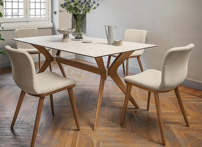 Sedia Annie in tessuto imbottito di Calligaris