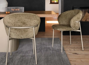 Sedia in tessuto con gambe in metallo Oleandro di Calligaris