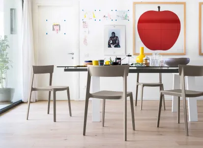 Sedia impilabile in polipropilene Skin di Calligaris