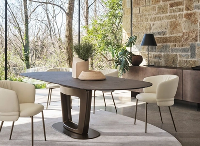 Sedia in pelle Vanilla di Calligaris