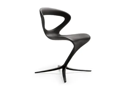 Sedia di design Callita Chair in poliuretano finitura Nero di Infiniti