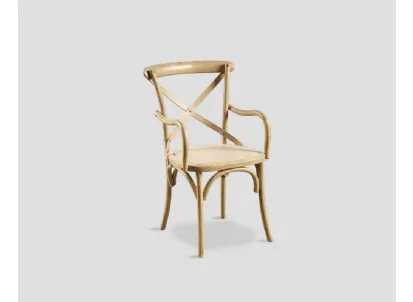 Sedia DB005314 in Olmo finitura naturale seduta paglia intrecciata di Dialma Brown