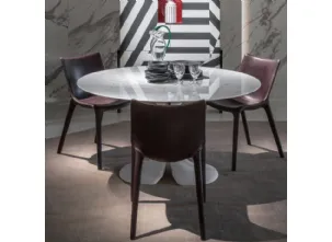 Sedia Lou Eat in pelle di Driade