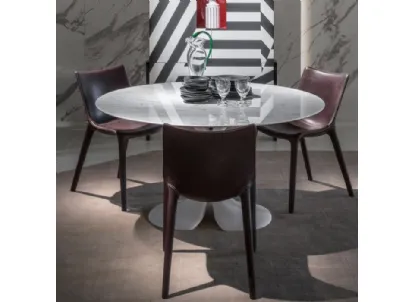 Sedia Lou Eat in pelle di Driade