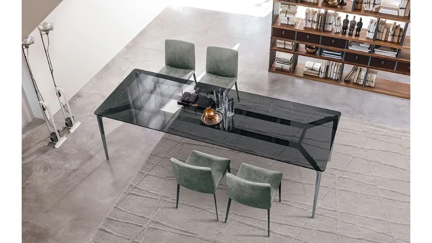 Sedia in acciaio verniciato con rivestimento in pelle trapuntata Flexa Chair 2 di Alivar