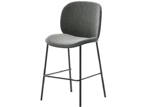 Sgabello Fluffy in tessuto imbottito di Veneta Cucine