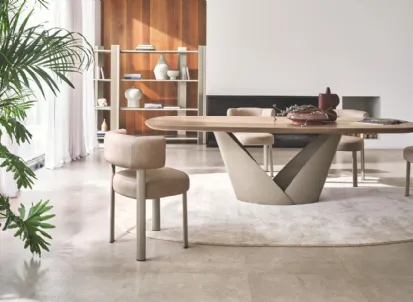 Sedia in pelle Glen di Calligaris