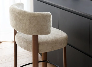 Sgabello in tessuto imbottito Glen di Calligaris