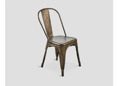 Sedia Ida in metallo color Light Bronze di Dialma Brown