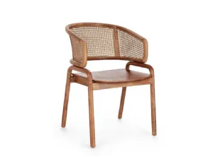 Sedia in Teak e Rattan Keith di Bizzotto