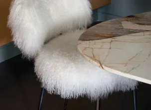 Sedia Nepal in pelo di mongolia di Baxter