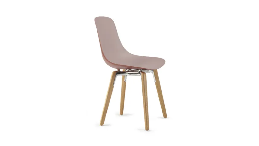 Sedia Pure Loop Binuance Wooden Legs di Infiniti