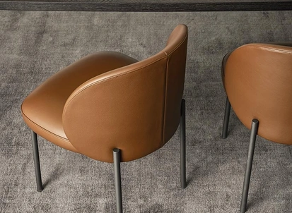 Sedia Raku in pelle di Alf Da Frè