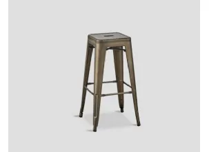 Sgabello Adelmo in metallo color Light Bronze di Dialma Brown