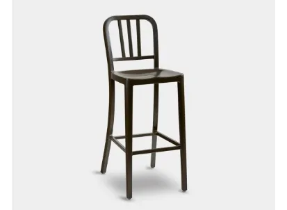 Sgabello DB006393 alluminio finitura brunita di Dialma Brown