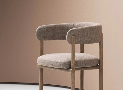 Sedia Stiks in tessuto e legno di Alf Da Frè