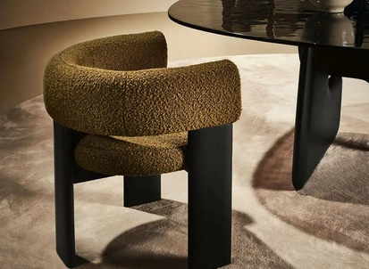 Sedia Trine Armchair in tessuto imbottito di Nature Design