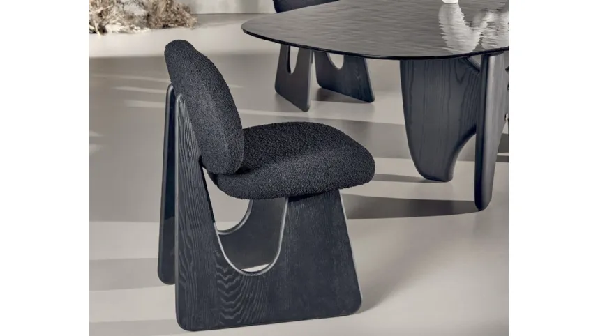 Sedia Twig in tessuto e frassino nero di Nature Design