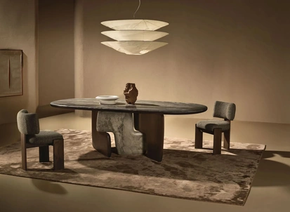 Tavolo Balance in marmo e legno di Nature Design