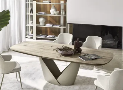 Tavolo Calla con piano in legno di Calligaris