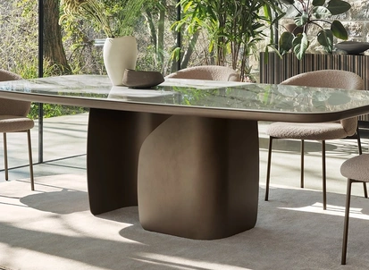 Tavolo in ceramica Twins di Calligaris