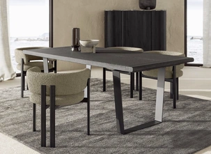 Tavolo Cocoon Allungabile in legno secolare Nero di Nature Design