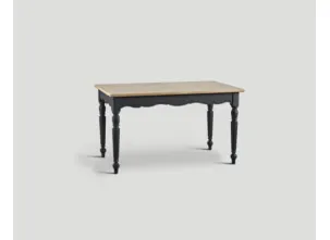Tavolo DB004839 allungabile base laccata lavagna e top rovere vintage chiaro di Dialma Brown