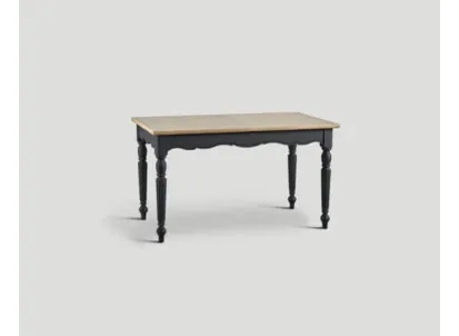 Tavolo DB004839 allungabile base laccata lavagna e top rovere vintage chiaro di Dialma Brown